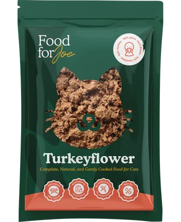 Food for Joe Turkeyflower — comida natural para gatos